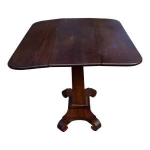 Antique Empire Mahogany Drop Leaf Game Table