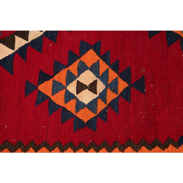 Textile Mid-20th Century Vintage Kilim Rug 5' 2" X 12' 7'' For Sale - Image 7 of 13