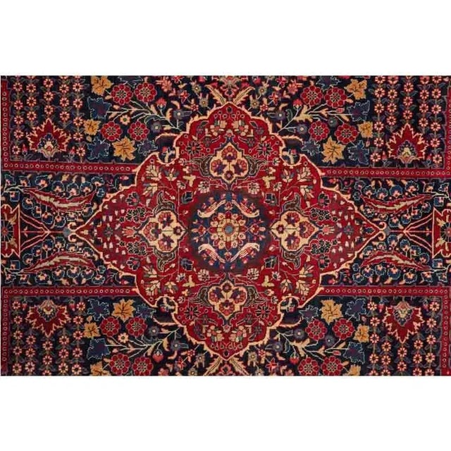 1960s Old Persian Tabriz Area Rug 10’0″ X 13’10” For Sale - Image 9 of 10