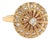 Mid 20th Century Diamonds 14k Yellow Gold Fancy Round Floral Ring - Size 4.5 For Sale