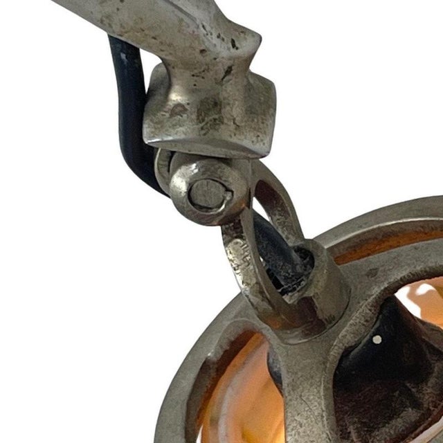 Art Deco Desk Lamp with Marbled Glass & Adjustable Shade For Sale - Image 6 of 9