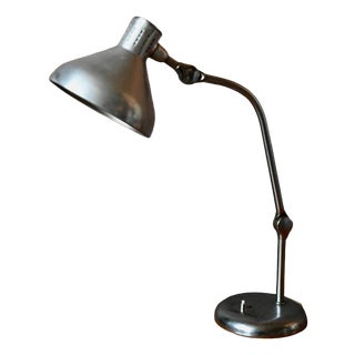 Industrial GS1 Gooseneck Desk Lamp in Chrome-Plated Aluminum from Jumo, 1960s For Sale
