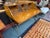 Campaign Maitland-Smith Leather Clad British Campaign Desk With Steel Sword Base, Vintage For Sale - Image 3 of 12
