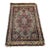 19th Century Persian Kerman Lavar Rug, Handwoven Floral Pattern, Ivory & Burgundy, 2’ X 3’ For Sale