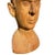 Mid 20th Century Mid-Century Hand-Carved Wooden Male Bust Sculpture — Jonathan Parks Estate For Sale - Image 5 of 11