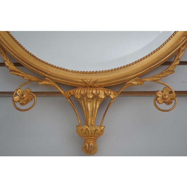 1980s Carvers Guild Crowned Oval Gold Gilt Mirror For Sale - Image 5 of 13