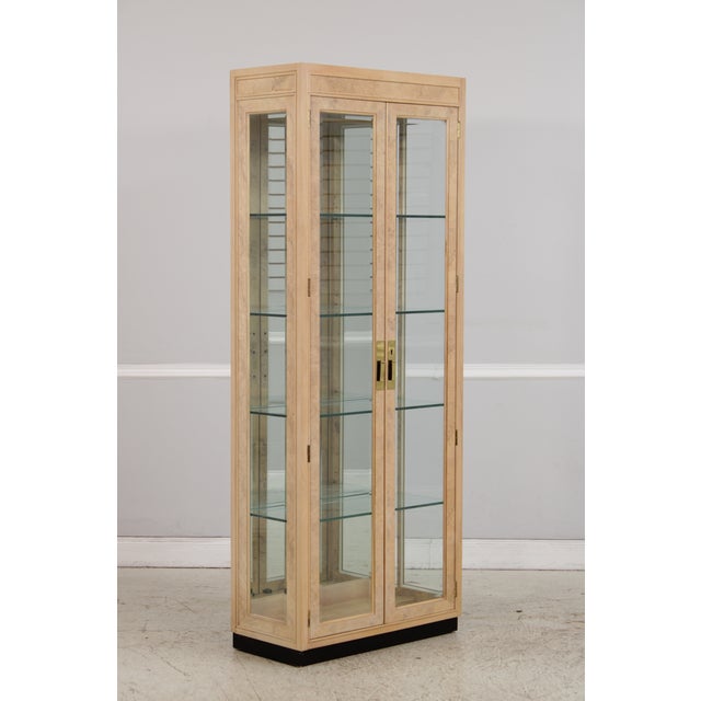 Age: Approx: 30 Years Old Details: Campaign Style Adjustable Shelves Beveled Glass High Quality Construction Modern Design...