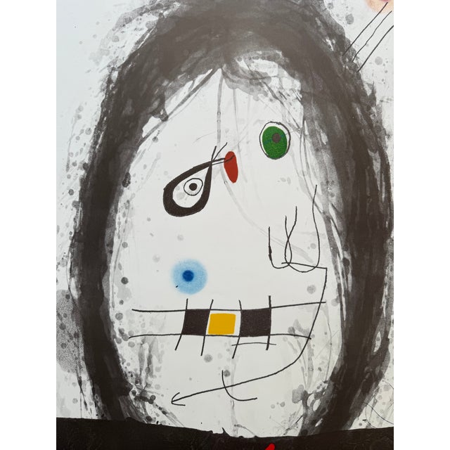Joan Miró (1893–1983), L’Exilé Noir, Galerie Peerlings Krefeld, 1987, Vintage Exhibition Poster, Printed in Germany For Sale - Image 9 of 14