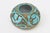 Mid Century Modern Saca Italian Ceramic Bowl With Sgraffito Turquoise Applied Design, 1950's For Sale In Miami - Image 6 of 10