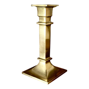 Vintage Brass Statuesque Candlestick Holder