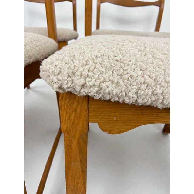 Vintage Oak Ladder-Back Dining Chairs by Henning Kjærnulf, Denmark, 1960s, Set of 6 For Sale - Image 6 of 11