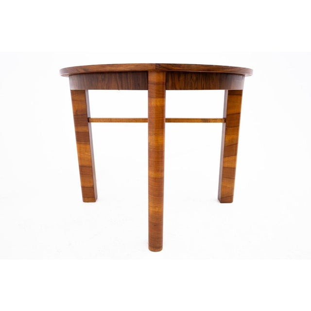 20th Century Art Deco Round Table, Poland, 1950s For Sale - Image 6 of 8