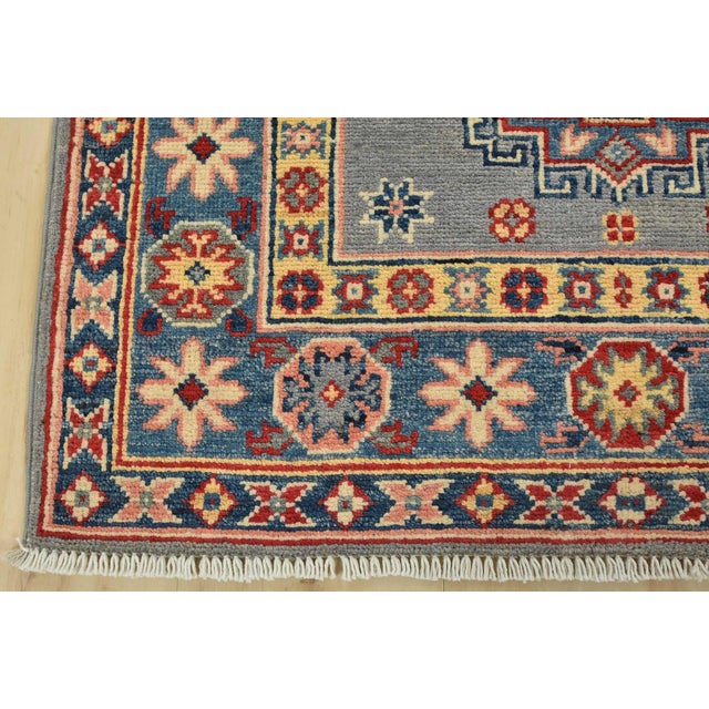 Kazak Runner 2’9” X 9’9” Gray Wool Tribal Hand-Knotted Oriental Rug For Sale - Image 10 of 13