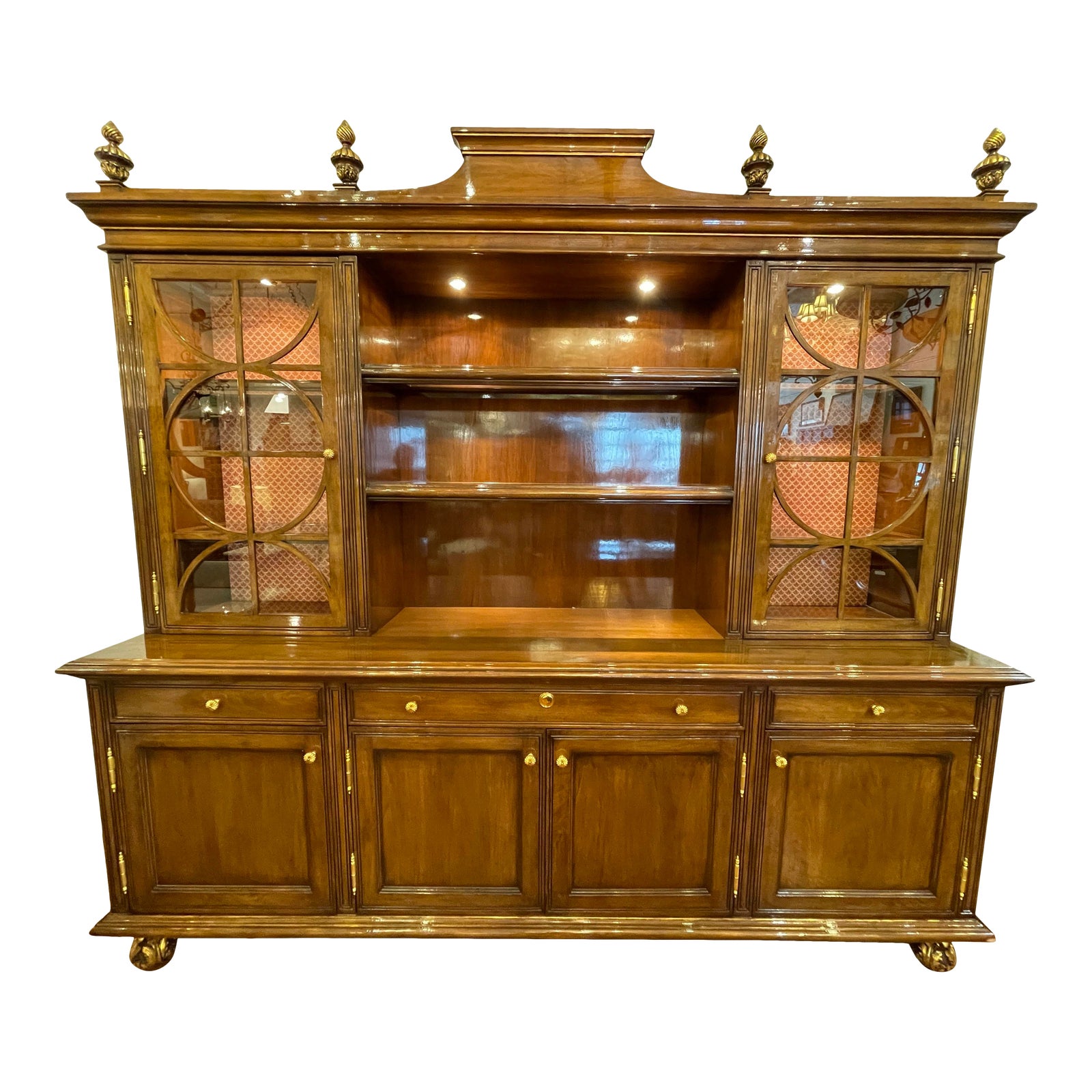 Custom Design Large 2Piece Display Hutch Chairish