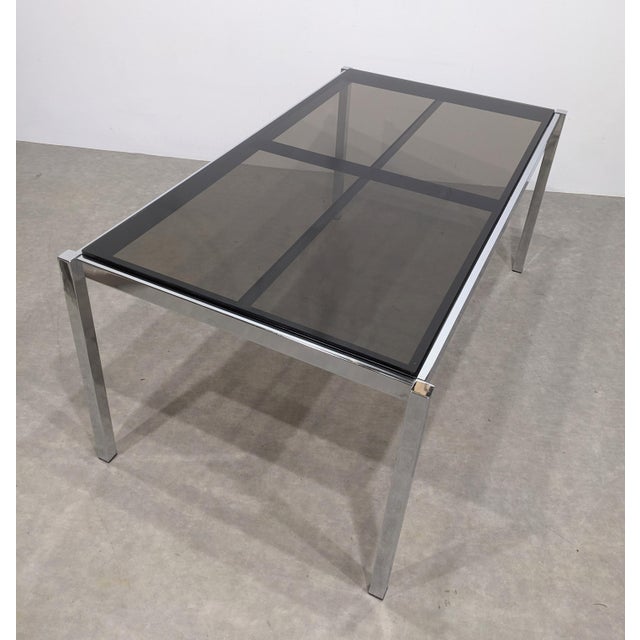 Glass Glass Dining Table or Desk, 1970s For Sale - Image 7 of 7