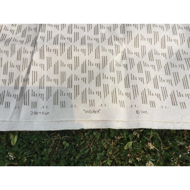 Boho Chic Zak + Fox “hidaka” Off Beige Fabric- 1.5 Yards For Sale - Image 3 of 4