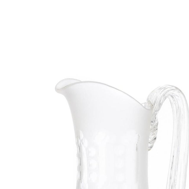 Glass and Crystal - Two mugs. Made of frosted molded glass with embossed decoration; manufactured in the 20th century....