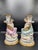 Art Nouveau 1860s Staffordshire England Sutherland & Sons Two Figurines Candlesticks 8.5" For Sale - Image 3 of 10