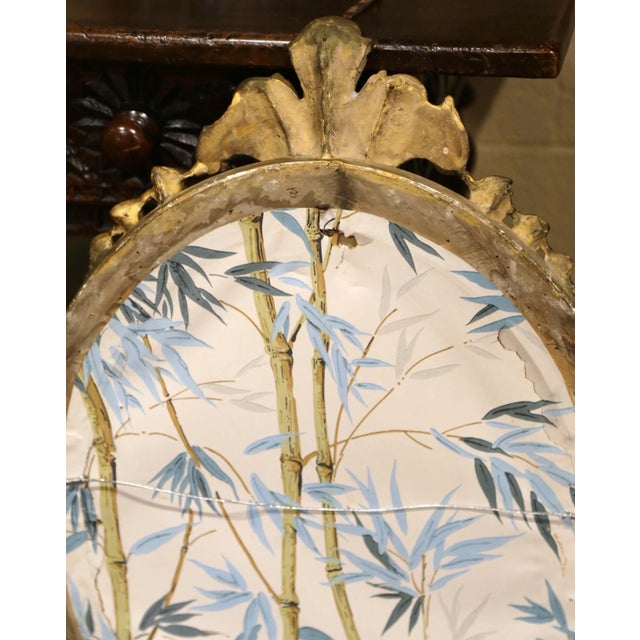 19th Century French Louis XV Oval Giltwood Mirror With Shell Decor For Sale - Image 9 of 9