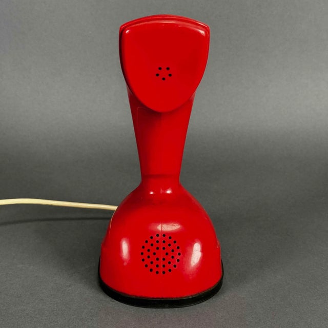 Estate sale find! 1960's era Ericofon Cobra rotary telephone in a vibrant Ferrari red, comes with original beige cord and...
