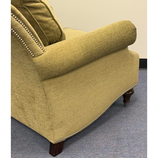 Bassett Bassett Upholstered Rolled Arm Upholstered Chair For Sale - Image 4 of 11