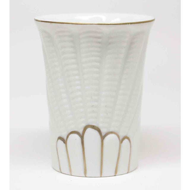 Vintage Wall Mount Brass & Ceramic Cup Holder Chairish