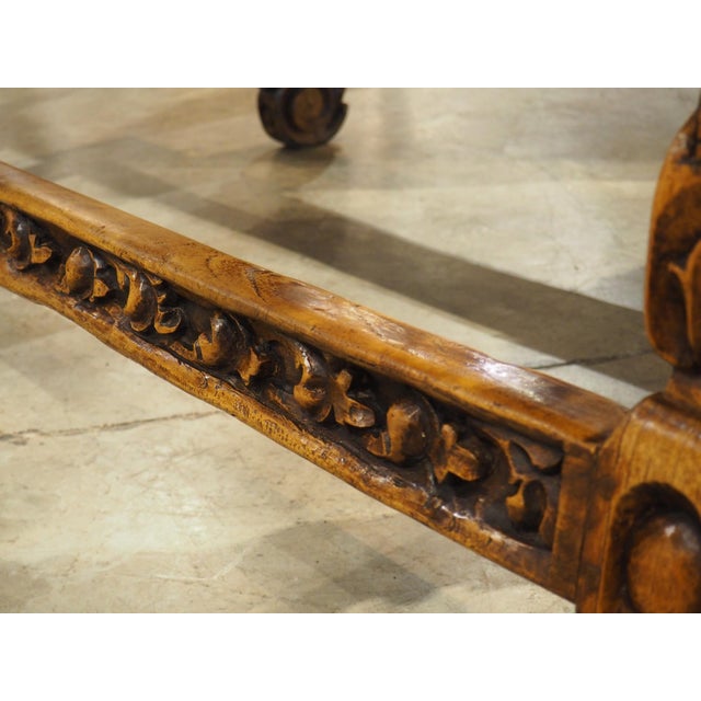 Large 19th C. Italian Renaissance Revival Carved Walnut Fratino Center Table For Sale - Image 13 of 18