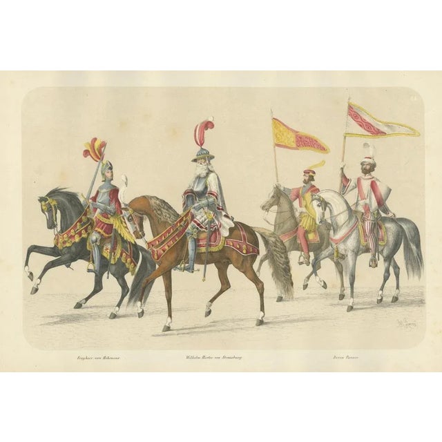 Paper Grand Procession Wilhelm Herter Von Strasburg and the Lords of Bohemia, 1855, Paper For Sale - Image 7 of 10