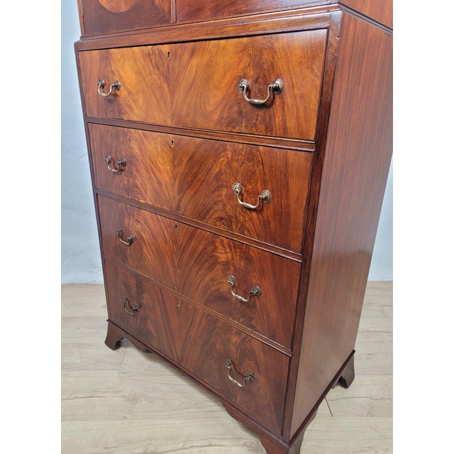 English Edwardian Mahogany Tallboy, 1910s For Sale - Image 9 of 18