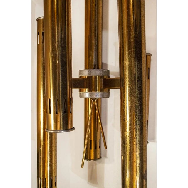 Gold Italian Adjustable Ceiling Light from Stilnovo, 1960s For Sale - Image 8 of 10