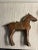 Imported Chinese Carved Horse Figurine With Vintage Brass Details. For Sale - Image 11 of 12