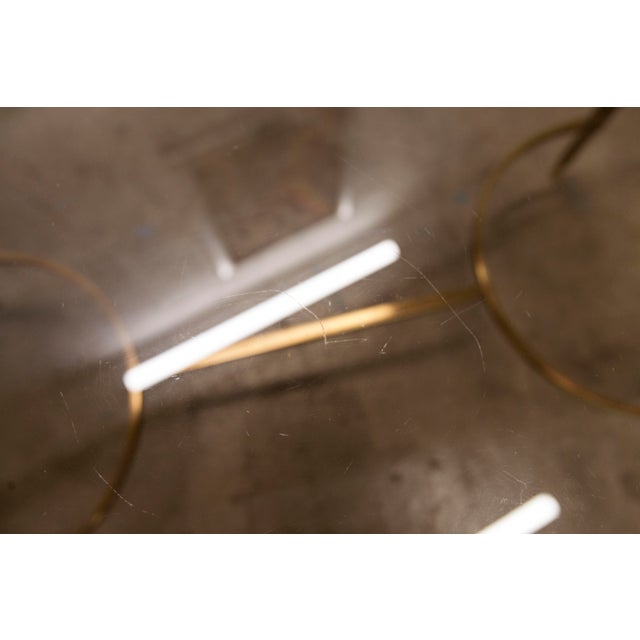 Vintage Coffee Table in Gilt Brass and Smoked Glass, 1960 For Sale - Image 10 of 18