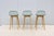 Danish Iskos-Berlin for Muuto Leather Fiber Counter Stools Wood Base - Set of 3 For Sale - Image 10 of 18