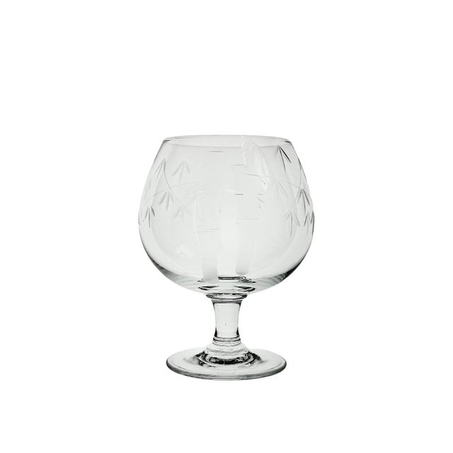 Noritake 1950s Crystal Etched Bamboo Drinkware Service for 10 by Noritake in the “Sasaki” Pattern - 80 Pieces For Sale - Image 4 of 9