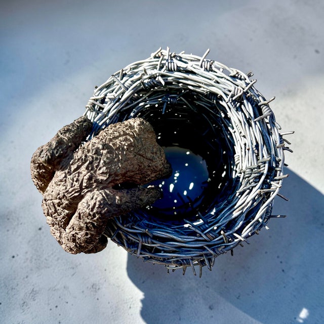 The Escape Sculpture, Late 20th Century, Barbed Wire and Bronze For Sale - Image 9 of 14