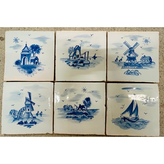 Lot of 8 Delft Tiles For Sale - Image 9 of 10