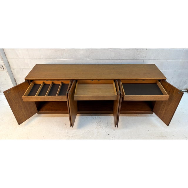 Mid-Century Modern Walnut Credenza For Sale - Image 13 of 16