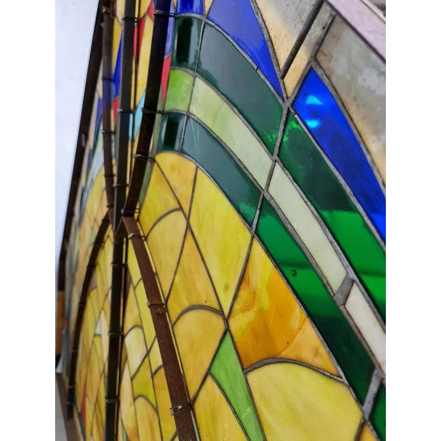 Mid-Century Stained Glass Church Window For Sale - Image 6 of 7