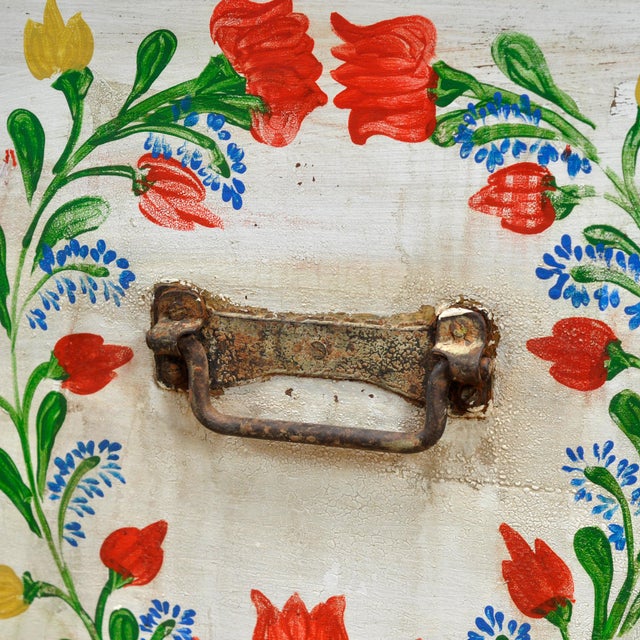 Folk Art Bridal Chest, 1948 For Sale - Image 9 of 14