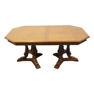 Thomasville Kenilworth Collection 68" Double Pedestal Dining Table 860-3 For Sale