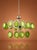 Gino Vistosi / Murano Mid-Century Italian Modernist Chandelier by Gino Vistosi, 1970s Murano Green Glass Disc and Chrome For Sale - Image 4 of 8