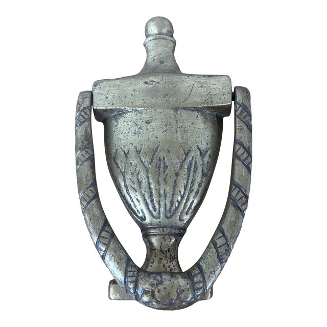 Antique English Brass Door Knocker For Sale