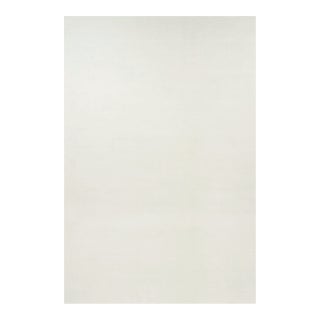 Rug & Kilim’s Oversized Contemporary Textural Solid Rug in White Tones-12x18 For Sale