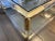 Lucite Gold Metal Glass Tiered Cocktail Table For Sale - Image 10 of 12