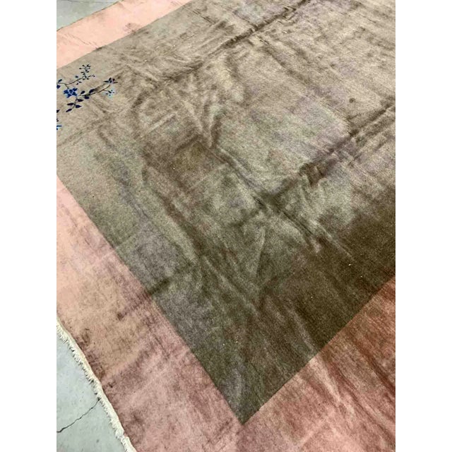 1920s 1920s Handmade Antique Art Deco Chinese Rug For Sale - Image 5 of 11