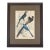 1835 Sapphire & Emerald Hummingbird Engraving | Framed With Archival Olive Mat For Sale