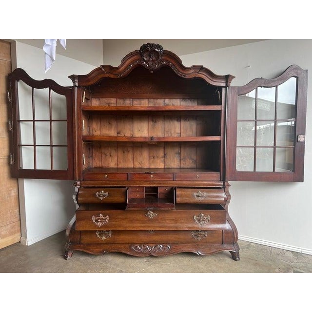 Traditional 18th C. Mahogany Dutch Cabinet For Sale - Image 3 of 12