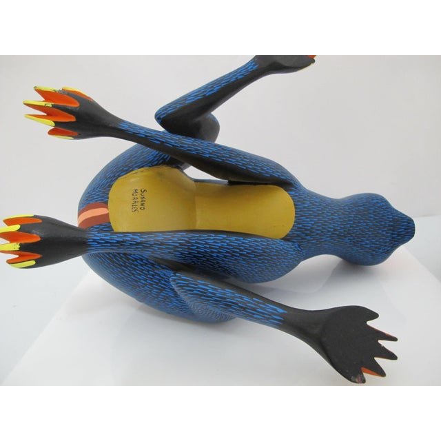 Alebrije Carved Wood Running Rabbit Oaxaca Mexico Folk Art Figurine Sculpture For Sale - Image 11 of 11