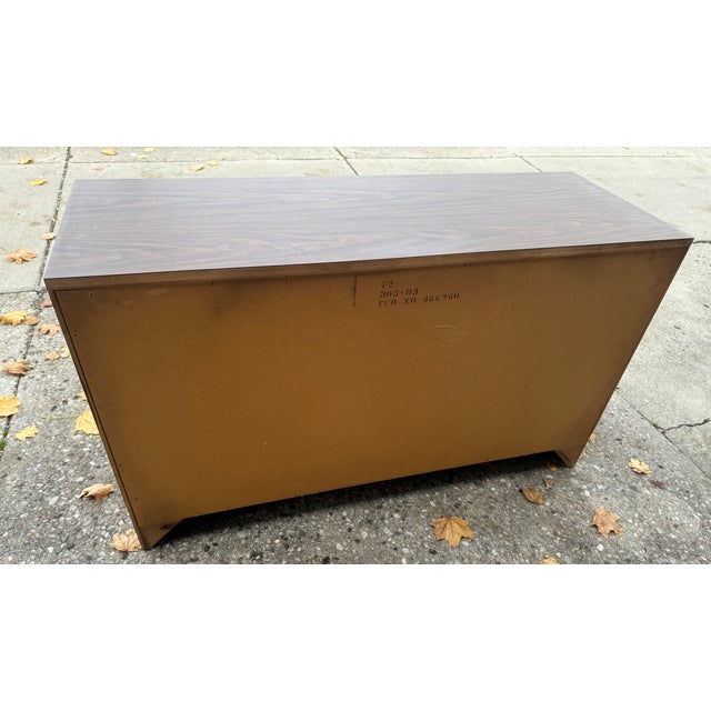 1970s 1970s Mid Century Lane Furniture Walnut LowBoy Dresser For Sale - Image 5 of 7