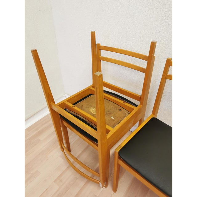 Vintage Scandinavian Wooden Dining Chairs from Stol Kamnik, 1970s, Set of 4 For Sale - Image 13 of 16